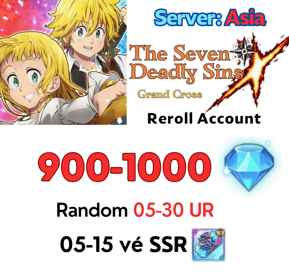 [Asia] Seven Deadly Sins Grand Cross Starter Asia Account
